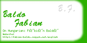 baldo fabian business card